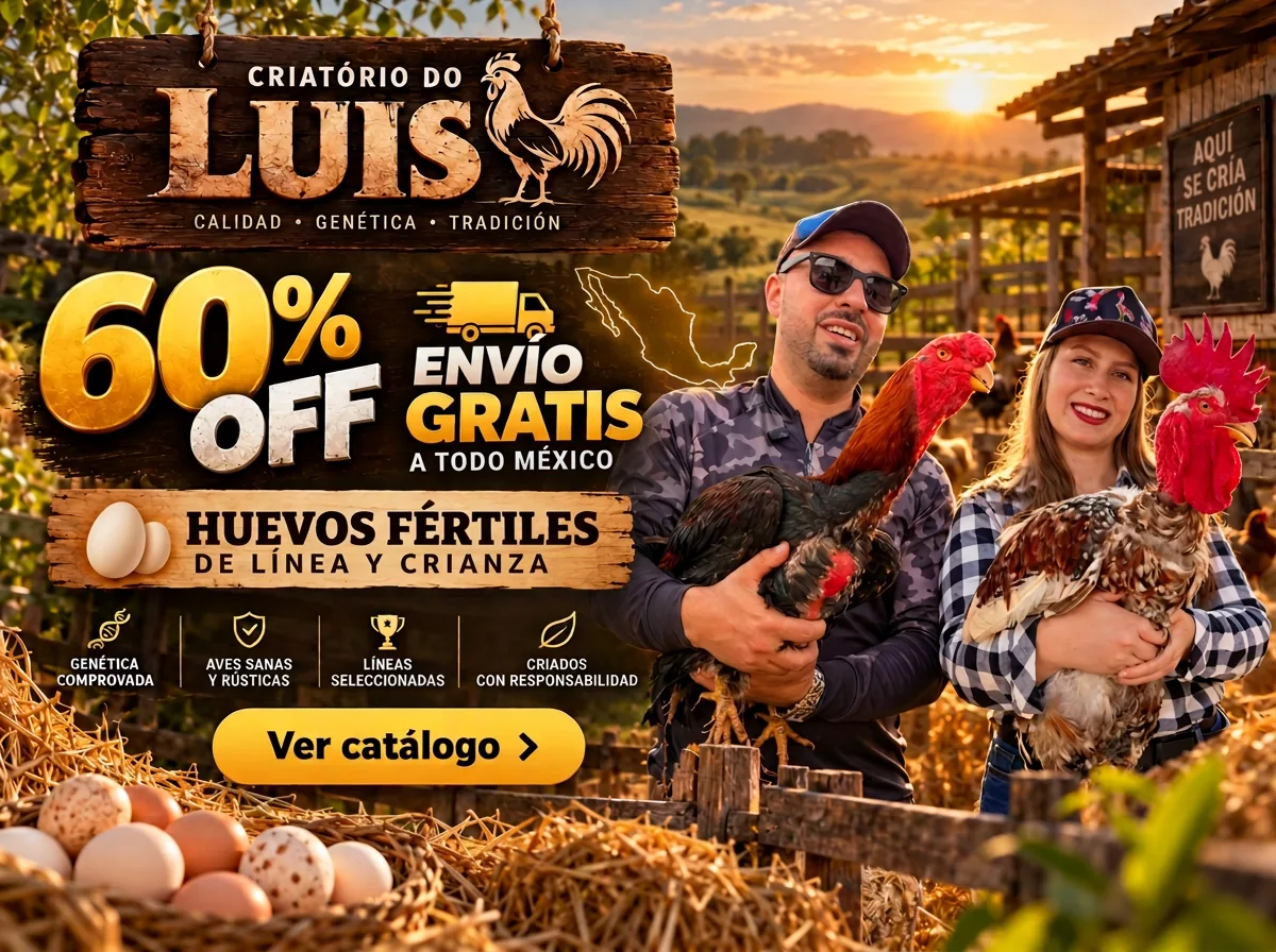 Criatório do Luis — tradición y calidad: huevos fértiles de línea, con descuento y envío gratis a todo México
